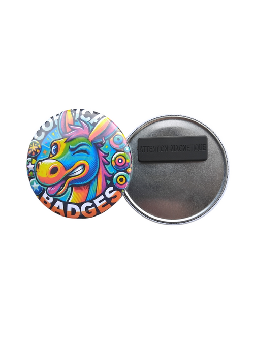 Badge56mm Attache Aimantée personnalisable