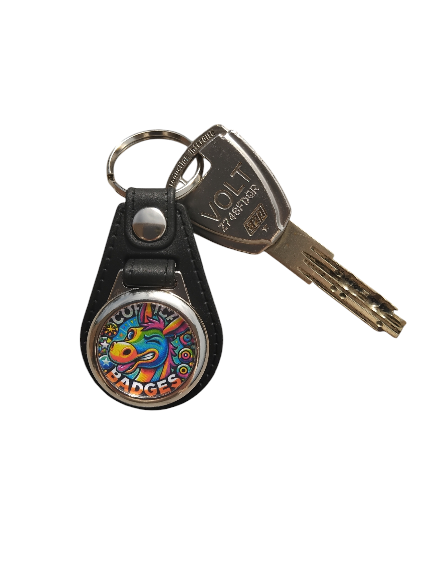 Porte-clé25mm Jeton Caddie Similicuir personnalisable